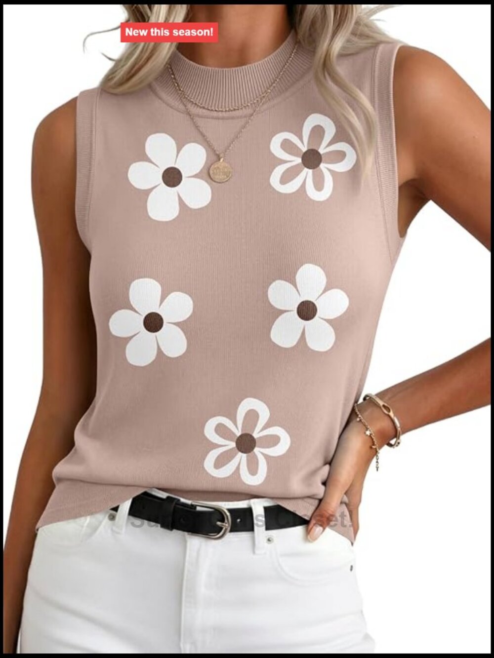 Sleeveless Turtleneck Sweater Vest for Women Business Casual Office